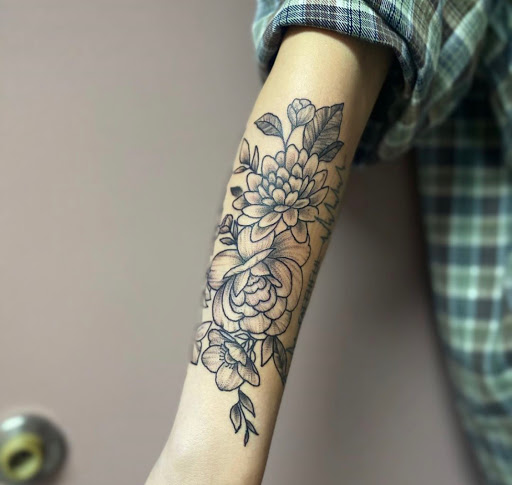 Explore mk tattoo ideas, creative tattoo ideas in Kenosha, available at Kenosha Tattoo Company