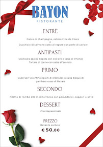 Menu du Ristorante Bayon à Gabicce Mare