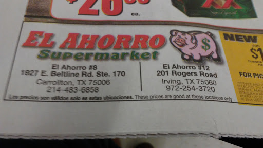 Supermarket «EL Ahorro Supermarket», reviews and photos, 1927 E Belt Line Rd, Carrollton, TX 75006, USA