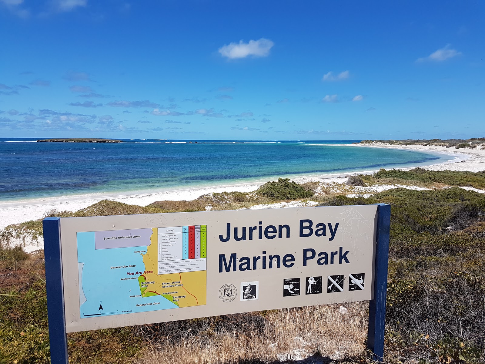 Photo of Jurien Bay with long straight shore