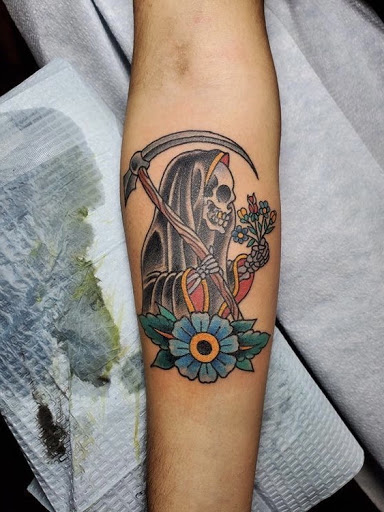 Explore clown tattoo ideas, creative tattoo ideas in Libertyville, available at Lucky Seven Tattoo