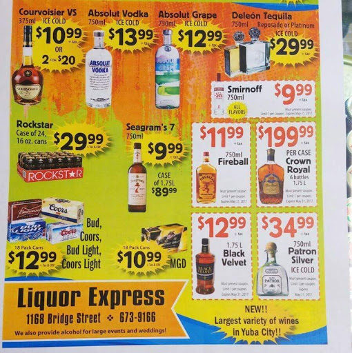 Liquor Store «LIQUOR EXPRESS», reviews and photos, 1168 Bridge St, Yuba City, CA 95991, USA