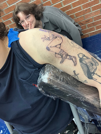 Explore mountain sleeve tattoo ideas, creative tattoo ideas in Virginia Beach, available at Blue Horseshoe Tattoo & Piercing