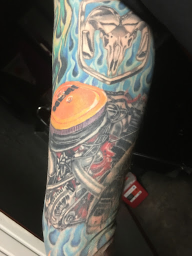 Explore star tattoo sleeve ideas, creative tattoo ideas in Alamosa, available at Ink Pusher