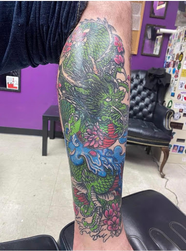 Explore lower arm half sleeve tattoo ideas, creative tattoo ideas in Crystal City, available at Meraki Tattoo and Piercing