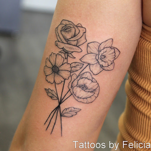 Explore american traditional tattoo filler ideas, creative tattoo ideas in Fort Myers, available at Tiger Lotus Tattoo and Piercing