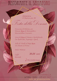 Menu du Ristorante Il Semaforo à Civita, Colonnella