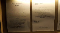 Carte du Restaurant La Bartavelle à Goult