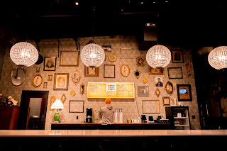 Brewing tanks in a taproom