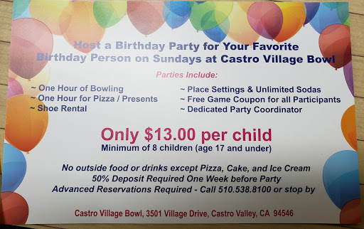 Bowling Alley «Castro Village Bowl», reviews and photos, 3501 Village Dr, Castro Valley, CA 94546, USA