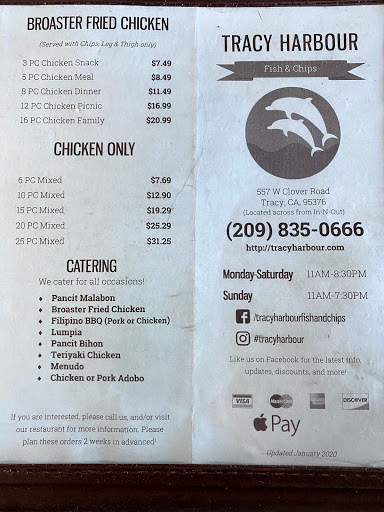 Fish & Chips Restaurant «Tracy Harbour Fish & Chips», reviews and photos, 557 W Clover Rd, Tracy, CA 95376, USA