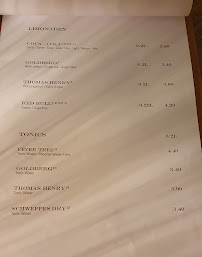 Menu du Fachwerk7 à Rostock