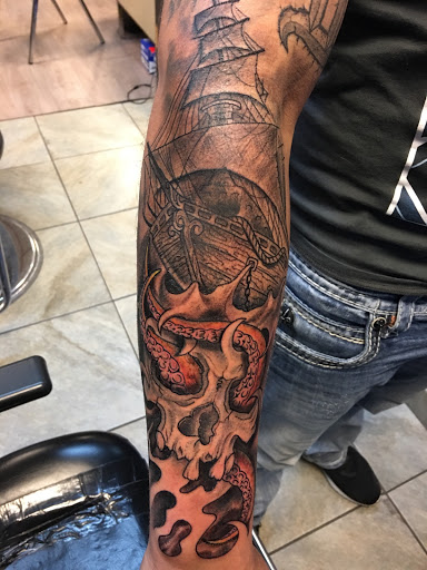 Explore fighter tattoo ideas, creative tattoo ideas in Pearland, available at Black List Tattoo & Piercing Co.