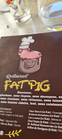 Restaurant Le Fat pig à La Roque-Gageac (le menu)
