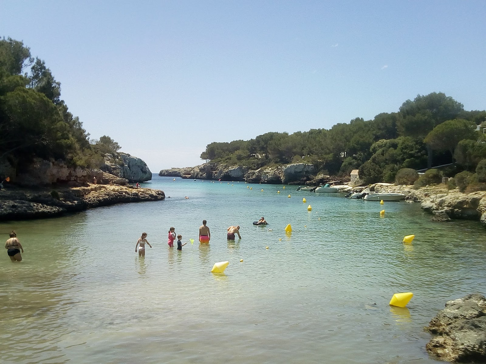 Photo of Cala'n blanes with turquoise pure water surface
