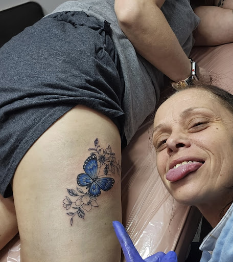 Explore gnome tattoo ideas, creative tattoo ideas in Wisconsin Dells, available at Twisted Dimensions Tattoo Studio