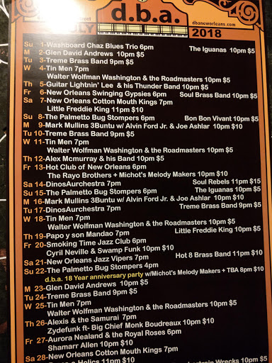 Live Music Venue «d.b.a.», reviews and photos, 618 Frenchmen St, New Orleans, LA 70116, USA