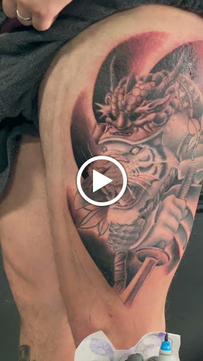 Explore native american sleeve tattoo ideas, creative tattoo ideas in Goose Creek, available at Red Kirin Tattoo