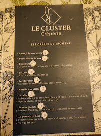 Crêperie LE CLUSTER crêperie à Saint-François (le menu)