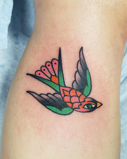 Explore film tattoo ideas, creative tattoo ideas in Rochester, available at Lucky Folk Tattoo