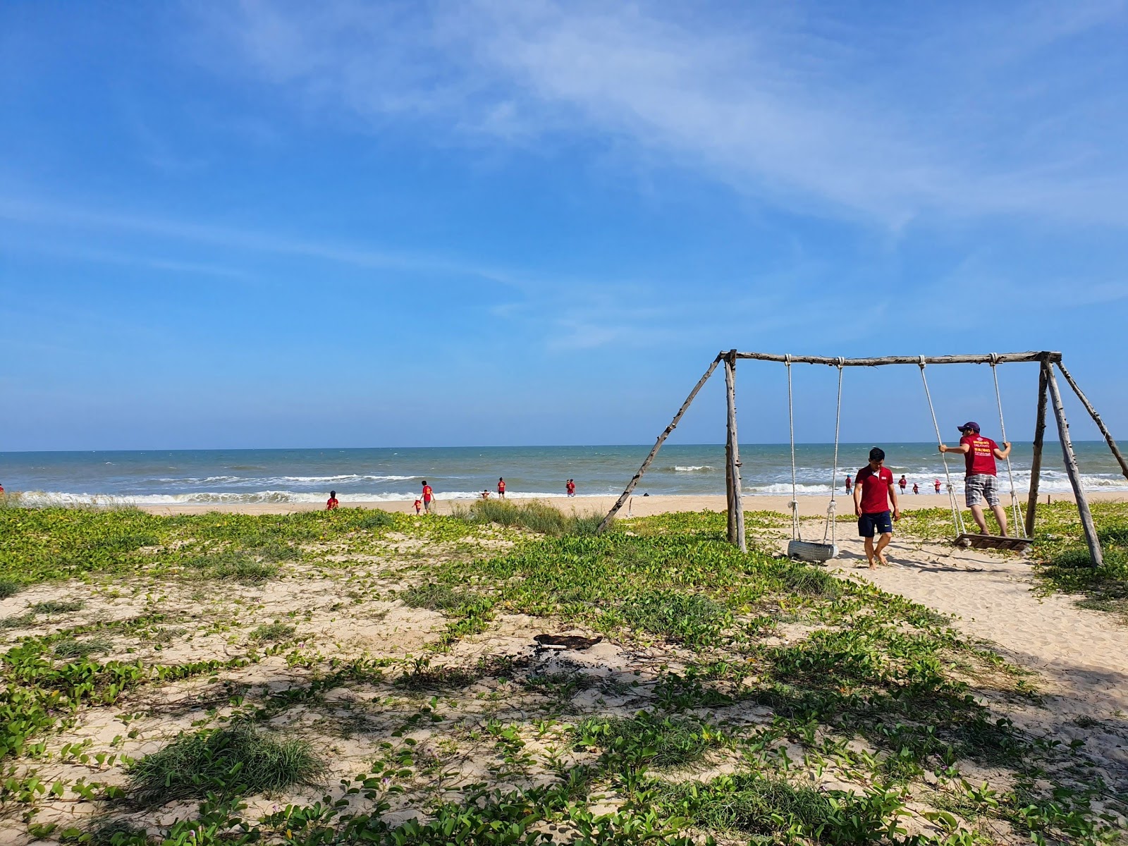 Foto van Ray river beach met recht en lang