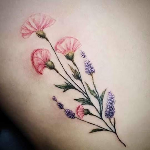 Explore flower shoulder tattoo ideas, creative tattoo ideas in Valparaiso, available at Elysium Studios