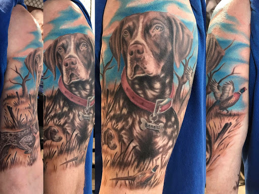 Explore red tattoo ideas, creative tattoo ideas in Pottstown, available at Beneath The Skin Tattoo