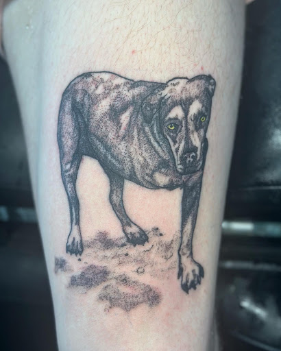 Explore male calf tattoo ideas, creative tattoo ideas in Belgrade, available at The Loyal Sparrow Tattoo and Piercing