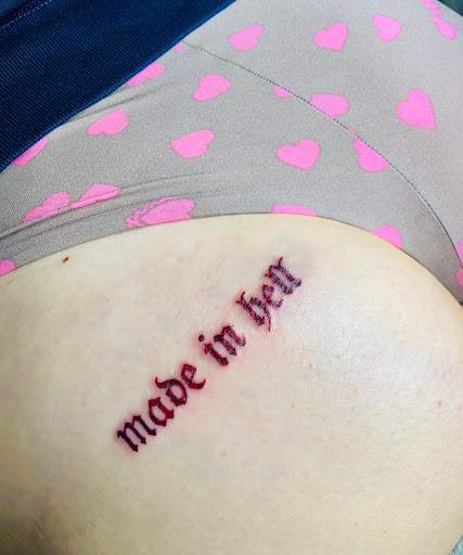 Explore thigh tattoo ideas, creative tattoo ideas in North Tonawanda, available at Dark Side Ink Tattoo Studio