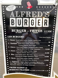 Carte du Alfred's Burger à La Flotte