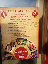 Le Palais D'or à La Seyne-sur-Mer menu