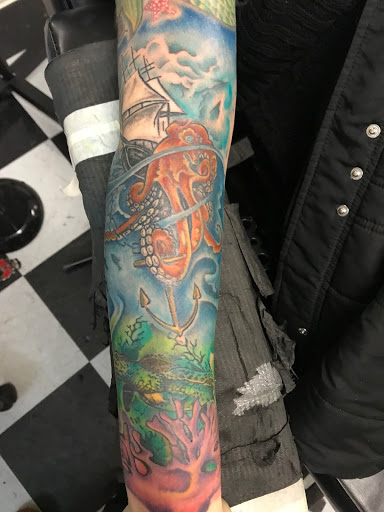 Explore sunflower shoulder tattoo ideas, creative tattoo ideas in Evans Mills, available at Undeniable Ink