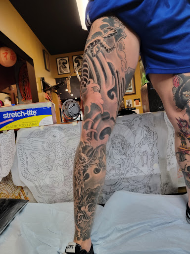 Explore back tattoo idea, creative tattoo ideas in Charleston, available at Broken Lantern Tattoo