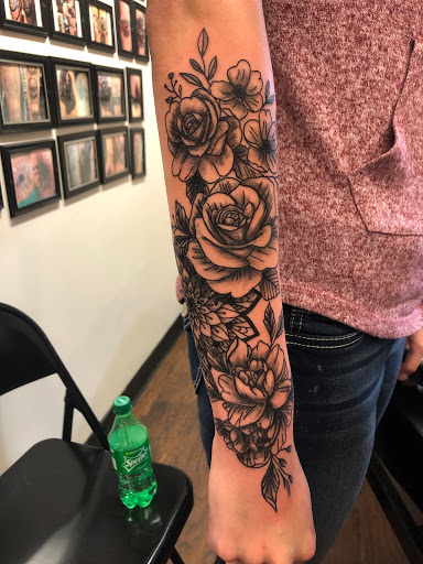 Explore patch work tattoo ideas, creative tattoo ideas in Alamosa, available at The Shop Tattoo & Comics