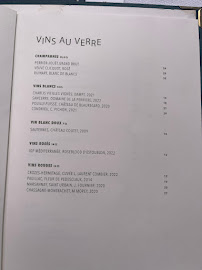 Monsieur Bleu à Paris menu