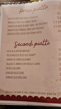 Menu du A Topia da Diego à Verezzi