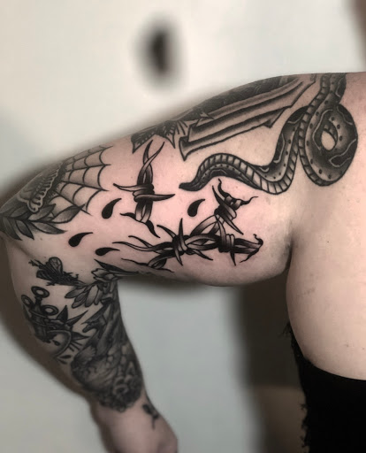 Explore tattoo ideas for women words, creative tattoo ideas in Johnson City, available at Gold Cross Tattoo Co.