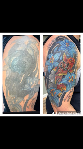 Explore tattoo ideas for men military, creative tattoo ideas in Vincennes, available at Silver Owl Tattoo