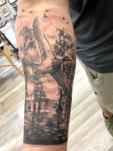 Explore clock tattoo ideas for females, creative tattoo ideas in Shreveport, available at Ghostfire Tattoo and Piercing