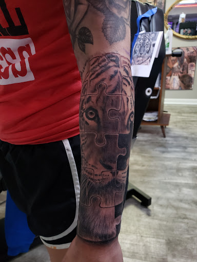 Explore vitiligo tattoo ideas, creative tattoo ideas in Linn Creek, available at Hillard Skillard Tattoos, LLC.