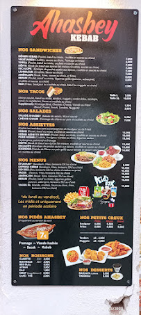 Carte du Ahasbey Kebab à Sélestat