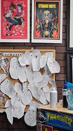 Explore outer space tattoo ideas, creative tattoo ideas in Las Vegas, available at Bad Apple Tattoo