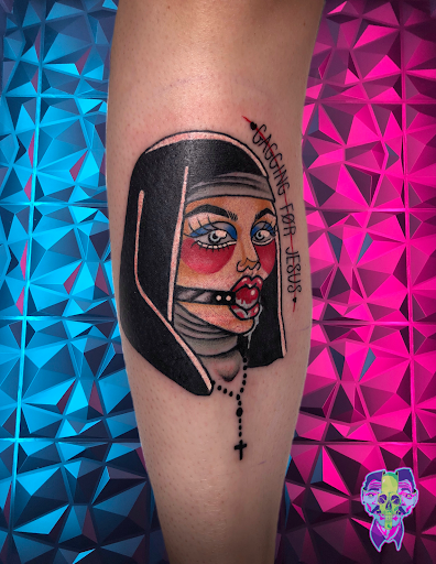 Explore dog tattoos ideas, creative tattoo ideas in Bethlehem, available at Soul Glow Electric Ink