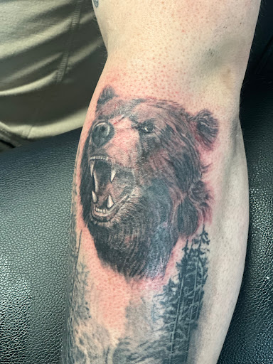 Explore tattoo leg sleeve ideas, creative tattoo ideas in Whitehall, available at Beachside Tattoos & Smoke Shop