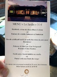 Le Jardin à Reims menu