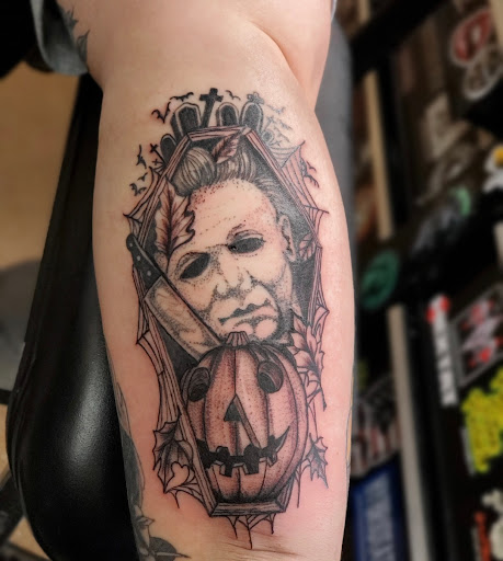 Explore forearm half sleeve tattoo ideas for men, creative tattoo ideas in Mckeesport, available at Mad House Ink