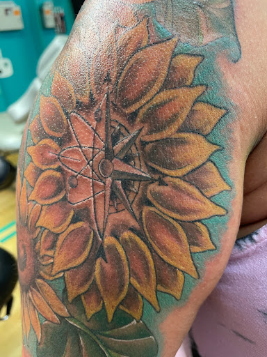 Explore female big tattoo ideas, creative tattoo ideas in Hayward, available at Three Tentacles Tattoo Studio