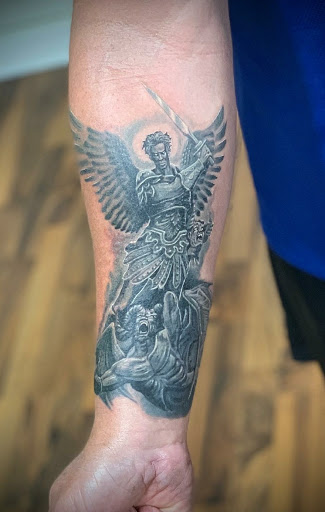 Explore guardian angel tattoo ideas, creative tattoo ideas in Crestview, available at Tommy Gunns Tattoo