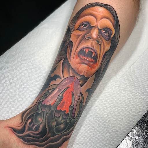 Explore pink tattoo ideas, creative tattoo ideas in Tallmadge, available at Killjoy tattoo