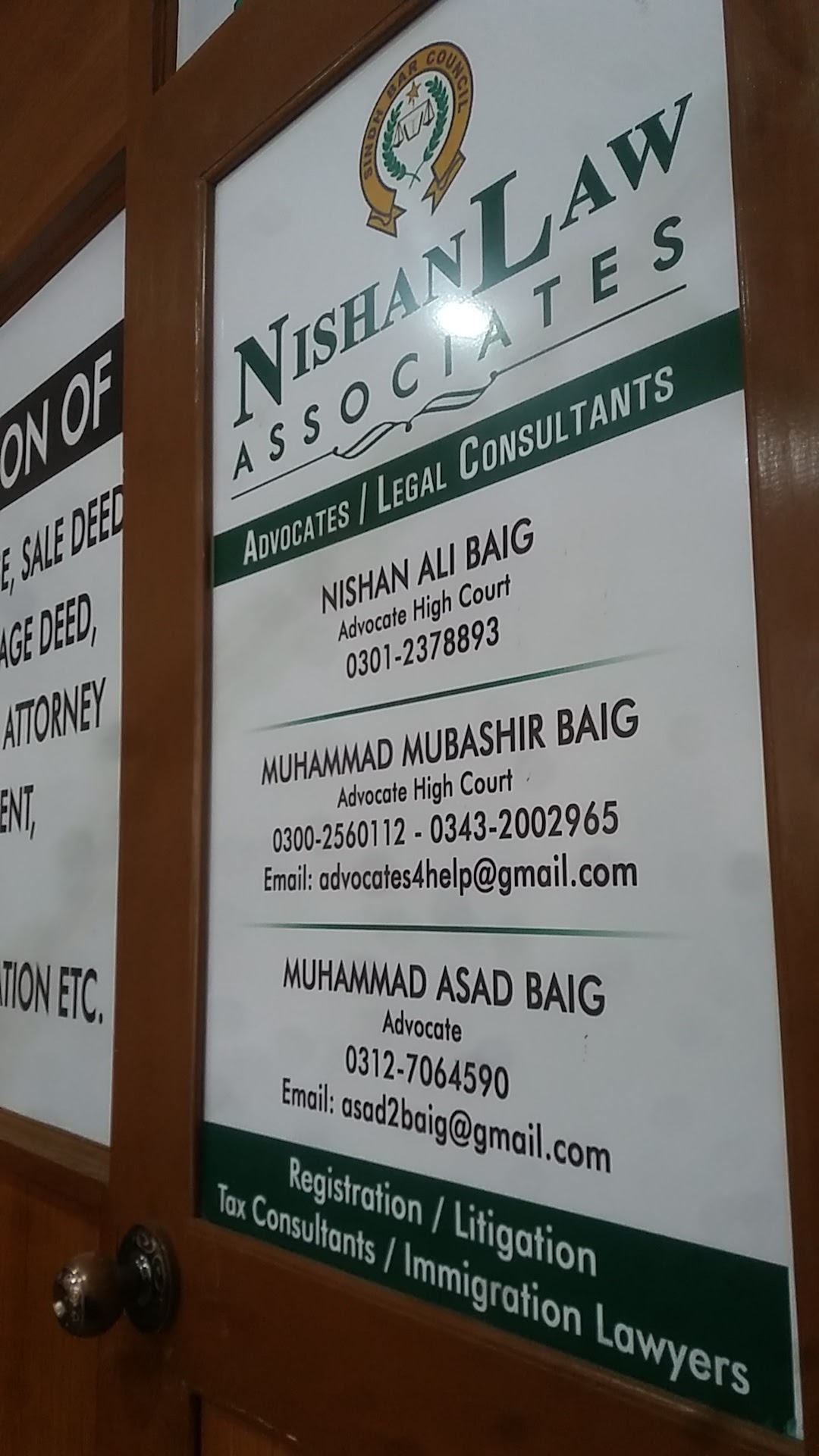Nishan Law Associates (GAMCA OFFICE KARACHI)